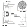 Ventilador con reja y soporte  Ø 250 aspirante