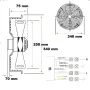 Ventilador con reja y soporte  Ø 250 impelente