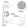 Ventilador impelente Ø 350 con reja y soporte