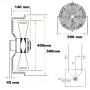 Ventilador aspirante Ø 400 con reja y soporte