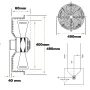 Ventilador impelente Ø 400 con reja y soporte
