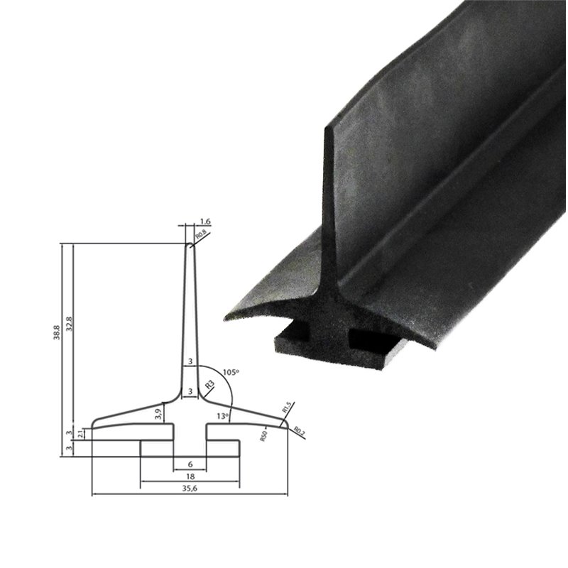 Burlete universal de PVC para puerta de garaje en la parte superior y  lateral