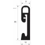 Burlete 1 alveolo sin tensor bajo puerta