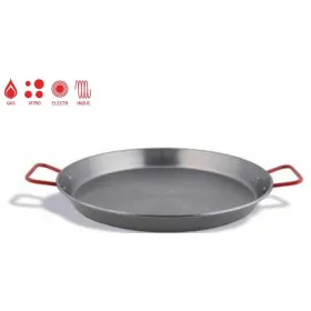 Paellera valenciana de acero pulido