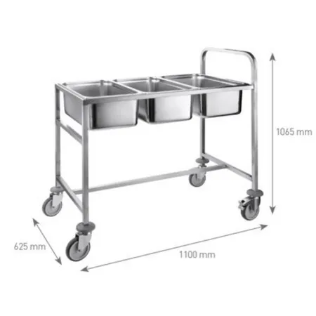 Carro para cubetas Gastronorm