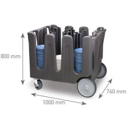 Carro ajustable para platos