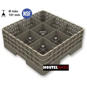 Cesta 9 comp. abierta montada