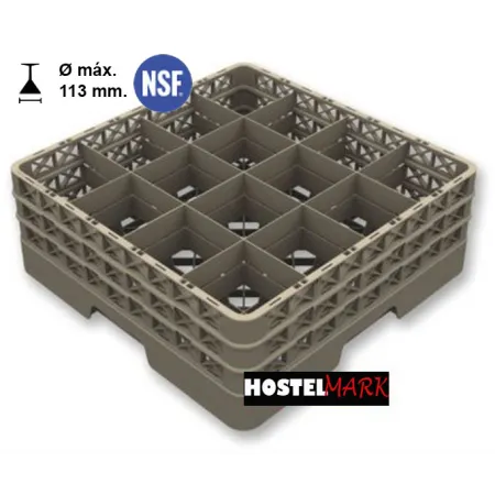 Cesta 16 comp. abierta montada