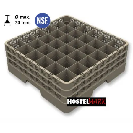 Cesta 36 comp. abierta montada