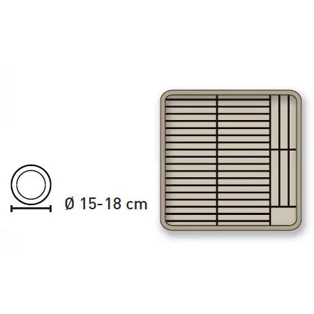 Cesta para platos de 15 a 18 cm