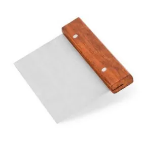 Rasqueta rectangular mango madera.