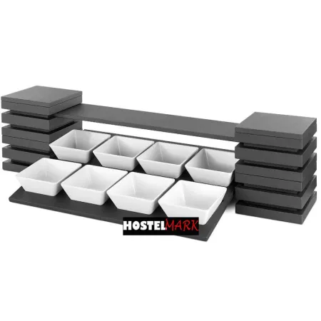 Conjunto soporte 2 niveles 8 bols cuadrados