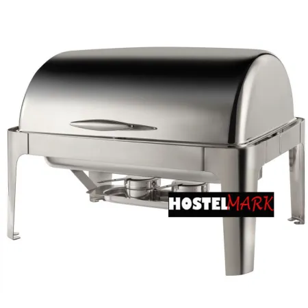 Chafing dihs rectangular con tapa tipo roll pot