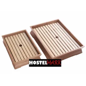 Vaporera rectangular de bambú y madera
