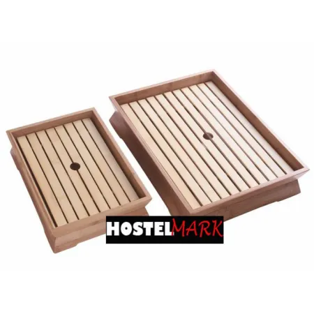 Vaporera rectangular de bambú y madera