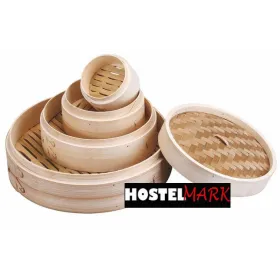 Vaporera bambú redonda sin tapa