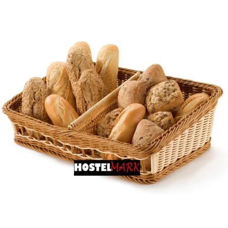 Cesta rectangular dos compartimentos para pan