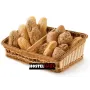 Cesta rectangular dos compartimentos para pan