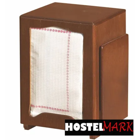 Servilletero de madera con portaménus
