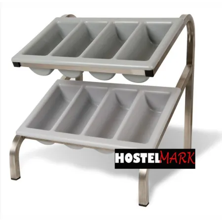 Soporte doble de bandejas portacubiertos