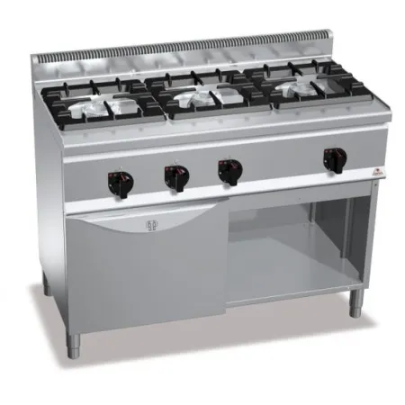 Cocina a gas 3 fuegos y horno  (fondo 600)