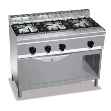 Cocina a gas 3 fuegos y horno maxi (fondo 600)