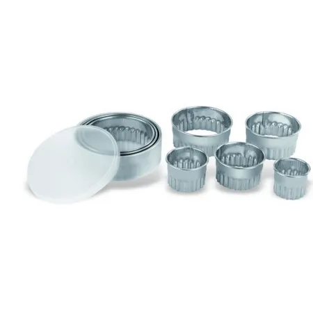 Caja de 8 cortapastas redondos rizado