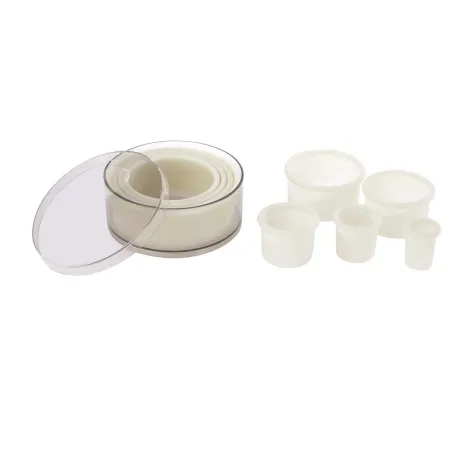 Caja de 9 cortapastas redondos lisos de poliglas