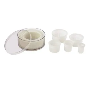 Caja de 9 cortapastas redondos rizados de poliglas
