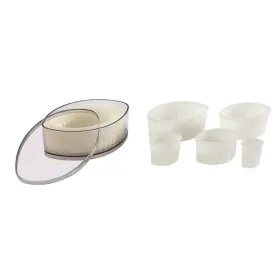 Caja de 7 cortapastas ovalados rizados de poliglas