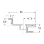 Perfil de PVC 136 para burletes 