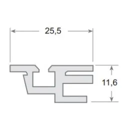 Perfil de PVC 115 para burletes