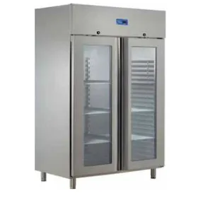 Armario refrigerado inoxidable Gastronorm cristal doble