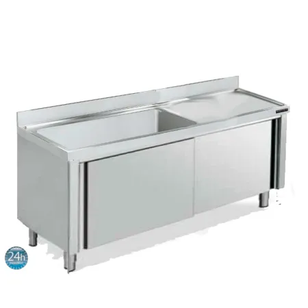 Fregadero gran capacidad 1600x700 con puertas