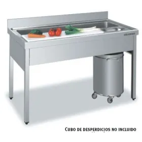 Fregadero para preparación de verduras