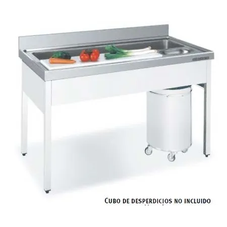 Fregadero para preparación de verduras