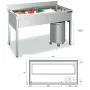 Fregadero para preparación de verduras
