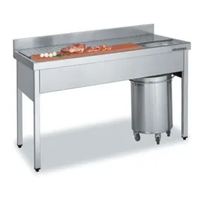 Fregadero para preparación de carnes y pescados