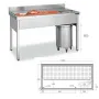 Fregadero para preparación de carnes y pescados