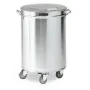 Cubo Inoxidable con ruedas y tapa