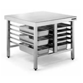 Mesa soporte para horno de acero inoxidable