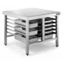 Mesa soporte para horno de acero inoxidable