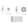 Ventilador con reja y soporte  HRB/4 250 BPN