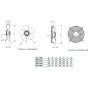Ventilador con reja y soporte  HRT/4 400 BPN