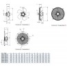 Ventilador con reja y soporte HRB/4 500/25 BPN
