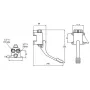 Grifo pedal PD-195 V dos aguas
