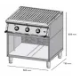Barbacoa  HR serie 750 estante 800