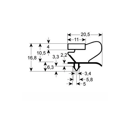 Burlete para cámara GE-9053 (2,5 mts)