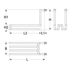 Resistencia freidora Elframo / Repagas 3000W