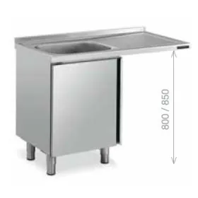Fregadero de 1350x500 mm con espacio lavavajillas